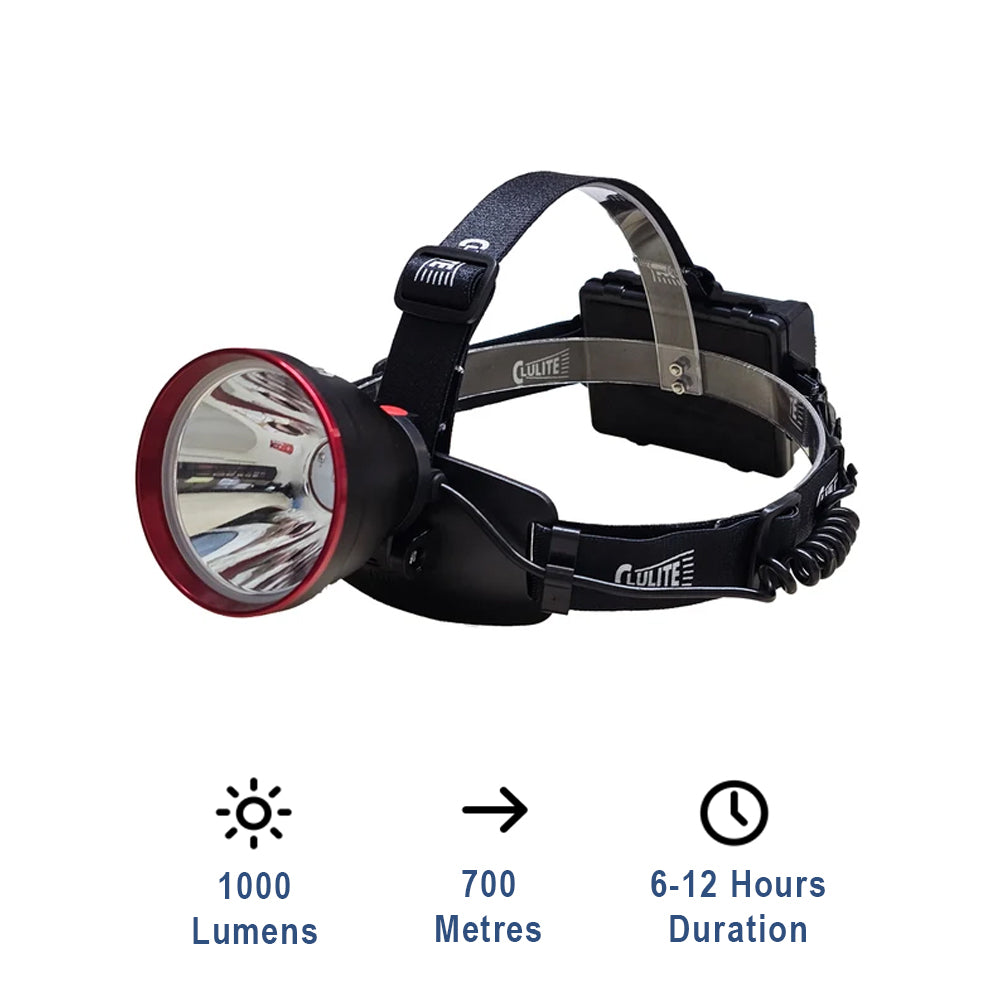 Pro Beam 1000 Rechargeable Head Torch