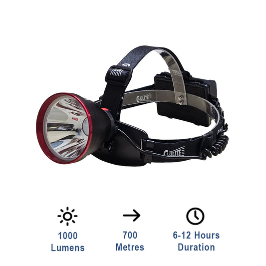 Pro Beam 1000 Rechargeable Head Torch