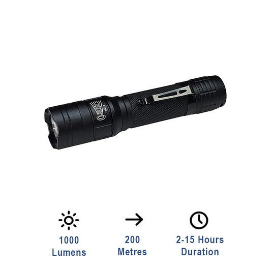 Mini Pro 1000 Rechargeable LED Torch